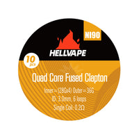 Hellvape Quad Core Fused Clapton Ni90 0.2Ohm Coils (10Pk) Prebuilt Coil